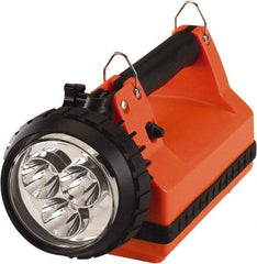 Streamlight - White LED Bulb, 540 Lumens, Spotlight/Lantern Flashlight - Orange Plastic Body, 1 6V Battery Included - Exact Industrial Supply