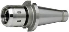 Accupro - CAT50 Taper Shank, 1-1/4" Hole Diam x 2.88" Nose Diam Milling Chuck - 3.54" Projection, 0.0002" TIR, Through-Spindle & DIN Flange Coolant, Balanced to 10,000 RPM - Exact Industrial Supply