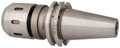 Accupro - CAT40 Taper Shank, 3/4" Hole Diam x 2.05" Nose Diam Milling Chuck - 3.54" Projection, 0.0002" TIR, Through-Spindle & DIN Flange Coolant, Balanced to 10,000 RPM - Exact Industrial Supply