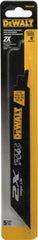 DeWALT - 8" Long x 1" Thick, Bi-Metal Reciprocating Saw Blade - Straight Profile, 14 to 18 TPI, Toothed Edge - Exact Industrial Supply