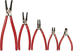 Wiha - 5 Piece Retaining Ring Plier Set - Comes in Box - Exact Industrial Supply