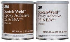 3M - 32 oz Can Two Part Epoxy - 90 min Working Time, 3,200 psi Shear Strength, Series 2216 - Exact Industrial Supply