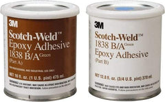 3M - 32 oz Can Two Part Epoxy - 60 min Working Time, 3,000 psi Shear Strength, Series 1838 - Exact Industrial Supply