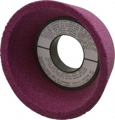 Grier Abrasives - 4" Diam, 1-1/4" Hole Size, 2-1/8" Overall Thickness, 60 Grit, Type 11 Tool & Cutter Grinding Wheel - Medium Grade, Aluminum Oxide, J Hardness, Vitrified Bond, 6,207 RPM - Exact Industrial Supply