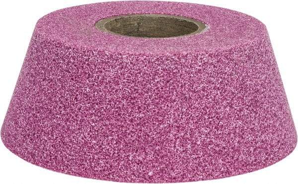 Grier Abrasives - 4" Diam, 1-1/4" Hole Size, 2-3/16" Overall Thickness, 60 Grit, Type 11 Tool & Cutter Grinding Wheel - Medium Grade, Aluminum Oxide, K Hardness, Vitrified Bond, 6,207 RPM - Exact Industrial Supply