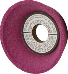 Grier Abrasives - 5" Diam, 1-1/4" Hole Size, 2-3/16" Overall Thickness, 46 Grit, Type 11 Tool & Cutter Grinding Wheel - Coarse Grade, Aluminum Oxide, H Hardness, Vitrified Bond, 4,966 RPM - Exact Industrial Supply