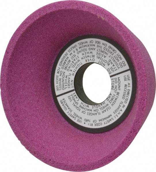 Grier Abrasives - 5" Diam, 1-1/4" Hole Size, 2-3/16" Overall Thickness, 60 Grit, Type 11 Tool & Cutter Grinding Wheel - Medium Grade, Aluminum Oxide, J Hardness, Vitrified Bond, 4,966 RPM - Exact Industrial Supply