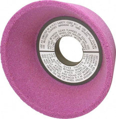 Grier Abrasives - 5" Diam, 1-1/4" Hole Size, 2-3/16" Overall Thickness, 60 Grit, Type 11 Tool & Cutter Grinding Wheel - Medium Grade, Aluminum Oxide, K Hardness, Vitrified Bond, 4,966 RPM - Exact Industrial Supply