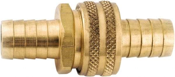ANDERSON METALS - 3/4 GHT Garden Hose Barb Set - Lead Free Brass, Standard Shank Male/Female Set Connector - Exact Industrial Supply