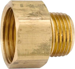 ANDERSON METALS - 3/4 FGHT & 1/2 MPT Garden Hose Female x MIP - Lead Free Brass, Female Hose to Male Pipe Connector - Exact Industrial Supply