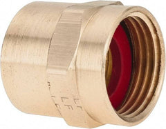 ANDERSON METALS - 3/4 FGHT & 3/4 FPT Garden Hose Female x FIP - Lead Free Brass, Female Hose to Female Pipe Connector - Exact Industrial Supply