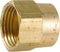 ANDERSON METALS - 3/4 FGHT & 1/2 FPT Garden Hose Female x FIP - Lead Free Brass, Female Hose to Female Pipe Connector - Exact Industrial Supply