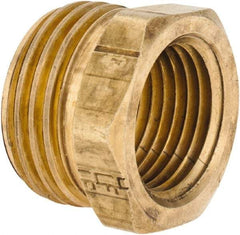 ANDERSON METALS - 3/4 MGHT & 1/2 FPT Garden Hose Male x FIP - Lead Free Brass, Male Hose to Female Pipe Connector - Exact Industrial Supply
