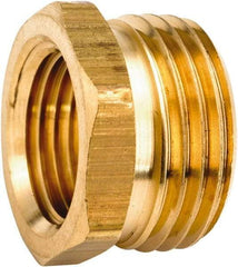ANDERSON METALS - 3/4 MGHT & 1/4 FPT Garden Hose Male x FIP - Lead Free Brass, Male Hose to Female Pipe Connector - Exact Industrial Supply