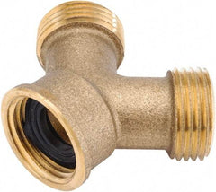 ANDERSON METALS - 3/4 GHT Garden Hose F x M x M Garden Hose Y - Zinc, Female Hose to Male Hose to Male Hose Connector - Exact Industrial Supply