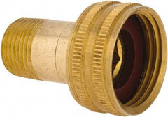 ANDERSON METALS - 3/4 FGHT & 3/8 MPT Garden Hose Female x MIP Swivel - Lead Free Brass, Female Hose to Male Pipe Swivel Connector - Exact Industrial Supply