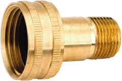 ANDERSON METALS - 3/4 FGHT & 1/4 MPT Garden Hose Female x MIP Swivel - Lead Free Brass, Female Hose to Male Pipe Swivel Connector - Exact Industrial Supply