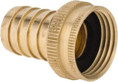 ANDERSON METALS - 3/4 GHT Garden Hose Barb x Female Swivel - Lead Free Brass, Female Hose to Barb Connector - Exact Industrial Supply