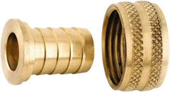 ANDERSON METALS - 3/4 GHT Garden Hose Barb x Female Swivel - Lead Free Brass, Female Hose to Barb Connector - Exact Industrial Supply