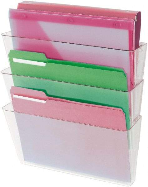 UNIVERSAL - 8-1/2 x 11", Letter Size, Clear, Expanding Hanging File Holder - Exact Industrial Supply