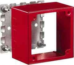 Hubbell Wiring Device-Kellems - 4.64 Inch Long x 2-3/4 Inch Wide x 4.54 Inch High, Rectangular Raceway Box - Red, For Use with HBL500 Series Raceways and HBL750 Series Raceways - Exact Industrial Supply