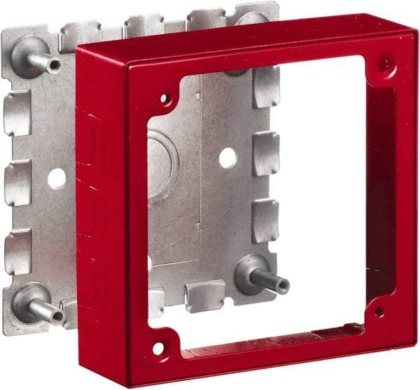 Hubbell Wiring Device-Kellems - 4.64 Inch Long x 1.38 Inch Wide x 4.54 Inch High, Rectangular Raceway Box - Red, For Use with HBL500 Series Raceways and HBL750 Series Raceways - Exact Industrial Supply