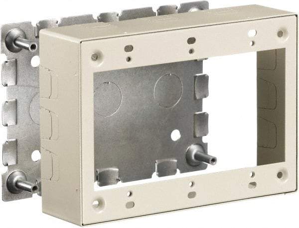 Hubbell Wiring Device-Kellems - 6.45 Inch Long x 1-3/4 Inch Wide x 4.54 Inch High, Rectangular Raceway Box - Ivory, For Use with HBL500 Series Raceways and HBL750 Series Raceways - Exact Industrial Supply