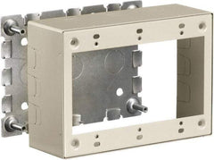 Hubbell Wiring Device-Kellems - 6.45 Inch Long x 1.38 Inch Wide x 4.54 Inch High, Rectangular Raceway Box - Ivory, For Use with HBL500 Series Raceways and HBL750 Series Raceways - Exact Industrial Supply