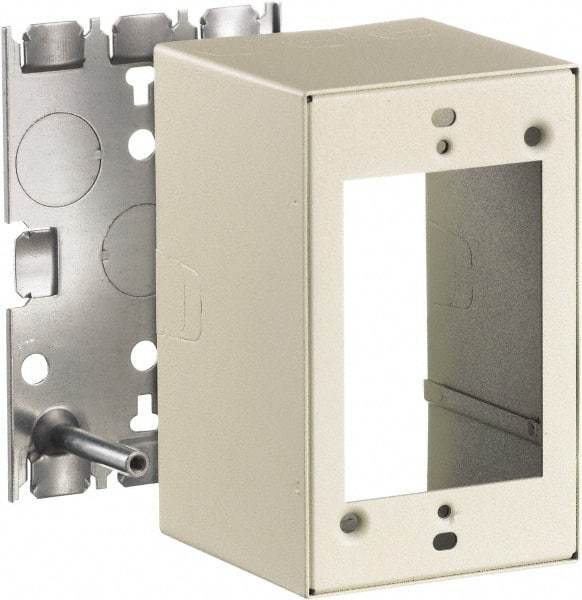 Hubbell Wiring Device-Kellems - 2.82 Inch Long x 2-3/4 Inch Wide x 4.54 Inch High, Rectangular Raceway Box - Ivory, For Use with HBL500 Series Raceways and HBL750 Series Raceways - Exact Industrial Supply