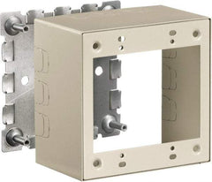 Hubbell Wiring Device-Kellems - 4.64 Inch Long x 2-3/4 Inch Wide x 4.54 Inch High, Rectangular Raceway Box - Ivory, For Use with HBL500 Series Raceways and HBL750 Series Raceways - Exact Industrial Supply