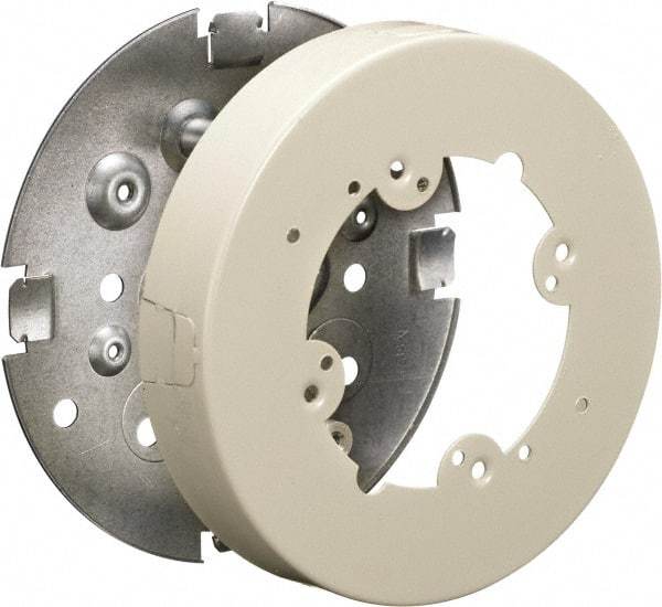 Hubbell Wiring Device-Kellems - 5-1/2 Inch Wide x 1.02 Inch High, Round Raceway Box - Ivory, For Use with HBL500 Series Raceways and HBL750 Series Raceways - Exact Industrial Supply