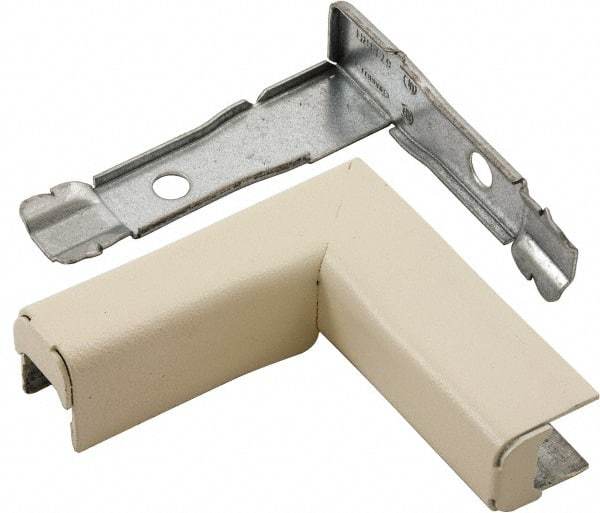 Hubbell Wiring Device-Kellems - 2.98 Inch Long x 0.94 Inch Wide x 3 Inch High, Raceway Elbow End - 90°, Ivory, For Use with HBL500 Series Raceways and HBL750 Series Raceways - Exact Industrial Supply