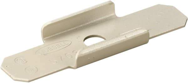 Hubbell Wiring Device-Kellems - 2.51 Inch Long, Raceway Clip - Ivory, For Use with HBL500 Series Raceways and HBL750 Series Raceways - Exact Industrial Supply