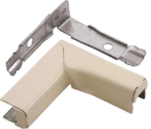 Hubbell Wiring Device-Kellems - 2.98 Inch Long x 0.94 Inch Wide x 3 Inch High, Raceway Elbow End - 90°, Ivory, For Use with HBL500 Series Raceways and HBL750 Series Raceways - Exact Industrial Supply