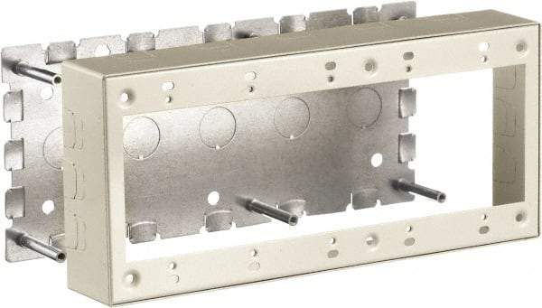 Hubbell Wiring Device-Kellems - 10.01 Inch Long x 1-3/4 Inch Wide x 4.54 Inch High, Rectangular Raceway Box - Ivory, For Use with HBL500 Series Raceways and HBL750 Series Raceways - Exact Industrial Supply