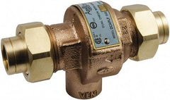 Conbraco - 3/4 Thread, 175 psi WOG Rating, Bronze Dual Check Backflow Preventer Valve - Lead-Free, Use with Potable Water Applications - Exact Industrial Supply