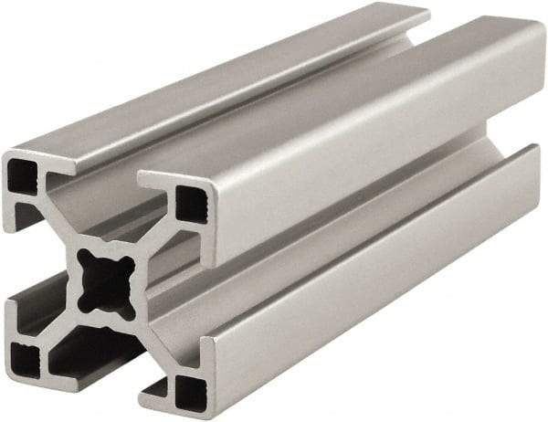 80/20 Inc. - 6 Meters Long x 30 mm Wide x 30 mm Deep, T-Slotted Aluminum Extrusion - Clear Anodized Finish - Exact Industrial Supply