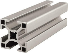 80/20 Inc. - 6 Meters Long x 30 mm Wide x 30 mm Deep, T-Slotted Aluminum Extrusion - Clear Anodized Finish - Exact Industrial Supply