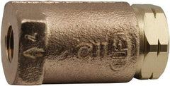 Conbraco - 1-1/2" Lead Free Bronze Check Valve - Inline, Female NPT, 400 WOG - Exact Industrial Supply