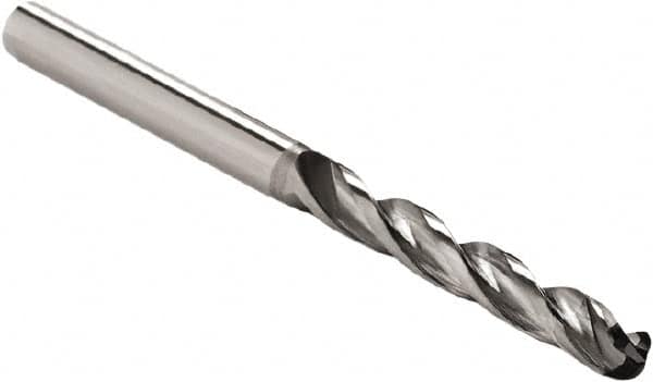 Screw Machine Length Drill Bit: 0.3126″ Dia, 130 °, Solid Carbide Diamond Finish, Right Hand Cut, Spiral Flute, Straight-Cylindrical Shank, Series SD203