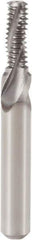 Seco - M6x1.00 Metric Coarse, 0.185" Cutting Diam, 3 Flute, Solid Carbide Helical Flute Thread Mill - Internal Thread, 0.492" LOC, 2.165" OAL, 6mm Shank Diam - Exact Industrial Supply