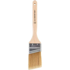 Wooster Brush - 2" Angled Synthetic Sash Brush - 2-11/16" Bristle Length, 7-7/8" Maple Fluted Handle - Exact Industrial Supply