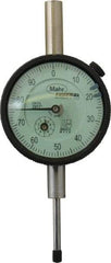 Mahr - 1" Range, 0-100 Dial Reading, 0.001" Graduation Dial Drop Indicator - 2-1/4" Dial, 0.1" Range per Revolution, 0.001" Accuracy, Revolution Counter - Exact Industrial Supply