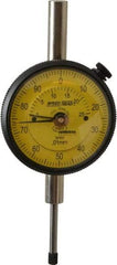 Mahr - 25mm Range, 0-100 Dial Reading, 0.01mm Graduation Dial Drop Indicator - 2-1/4" Dial, 1mm Range per Revolution, 0.02mm Accuracy, Revolution Counter - Exact Industrial Supply