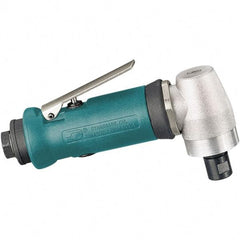 Dynabrade - 1/4" Collet, Angle Handle, Air Angle Die Grinder - 20,000 RPM, Rear Exhaust, 21 CFM, 0.4 hp, 90 psi, 1/4 NPT Inlet - Exact Industrial Supply