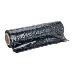 Stretch Associates - 18" x 1,500' 80 Gauge Black Hand Held Stretch & Pallet Wrap for Use with Dispenser - 4 Piece, 80 Gauge, Black - Exact Industrial Supply