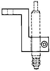 Mahr - Remote Data Collection L Bracket - 52.32mm Overall Length, For Use with Cartridge Type Gage Head - Exact Industrial Supply