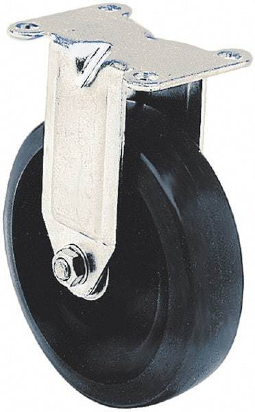 Albion - 3-1/2" Diam x 1-3/8" Wide x 4-3/4" OAH Top Plate Mount Swivel Caster - Polyurethane, 225 Lb Capacity, Ball Bearing, 2-1/2 x 3-3/4" Plate - Exact Industrial Supply