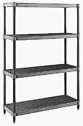 Metro - 36" Wide, 1-1/2" High, Open Shelving Shelf - Polymer, 24" Deep, Use with Metro Max I - Exact Industrial Supply