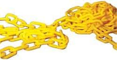 NMC - 100' Long x 1-1/2" Wide Plastic Chain - Yellow - Exact Industrial Supply